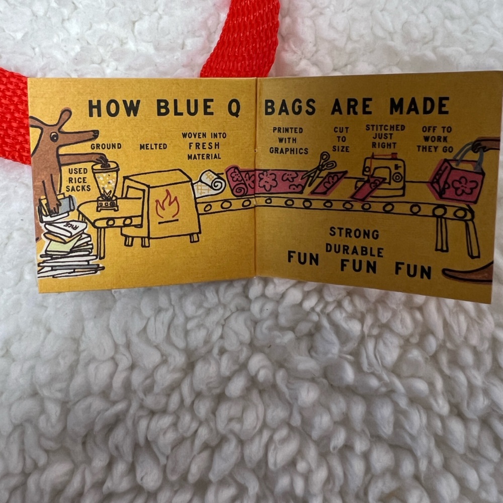 Blue Q "Eggs, Milk, Flowers" Shopper Tote Bag - Picture 9 of 10
